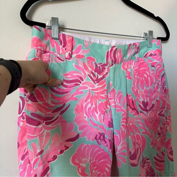 Lilly Pulitzer The Chipper Shorts  in Poolside Blue Lovebirds Size 0 - Picture 4 of 6